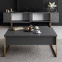 Hanah Home Soporte de TV Luxe - Antracita y Oro